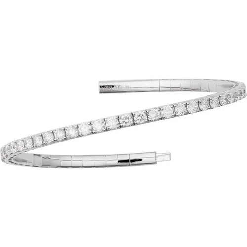 5 CTW Lab-Grown Diamond Flexible Bangle 7" Bracelet (Made-to-Order)