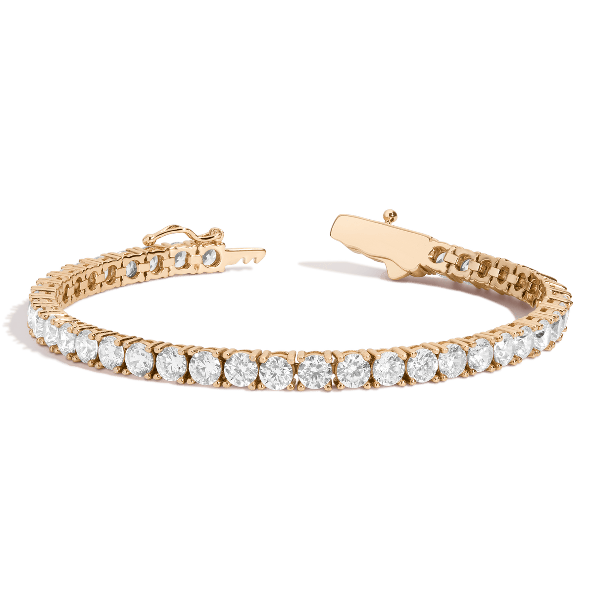Boyfriend Lab Grown White Sapphire Tennis Bracelet - 13ct