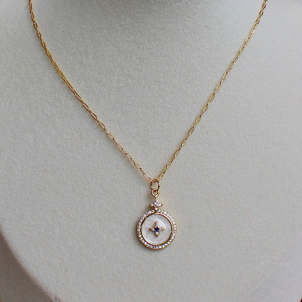 Pave Enamel North Star Pendant