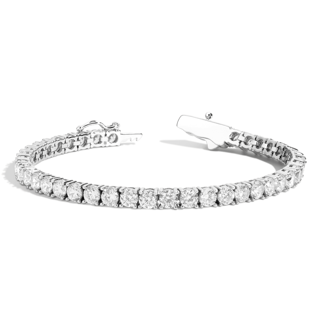Boyfriend Lab Grown White Sapphire Tennis Bracelet - 13ct