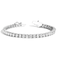 Boyfriend Lab Grown White Sapphire Tennis Bracelet - 13ct