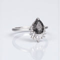 Black Rutilated Quartz Ring- Sterling Silver