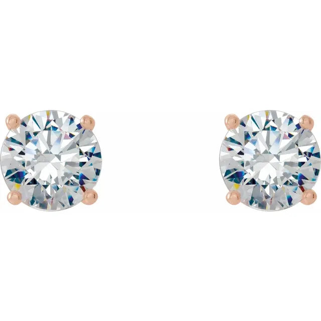 Lab-Grown Diamond 4-Prong Stud Earrings (Made-to-Order)