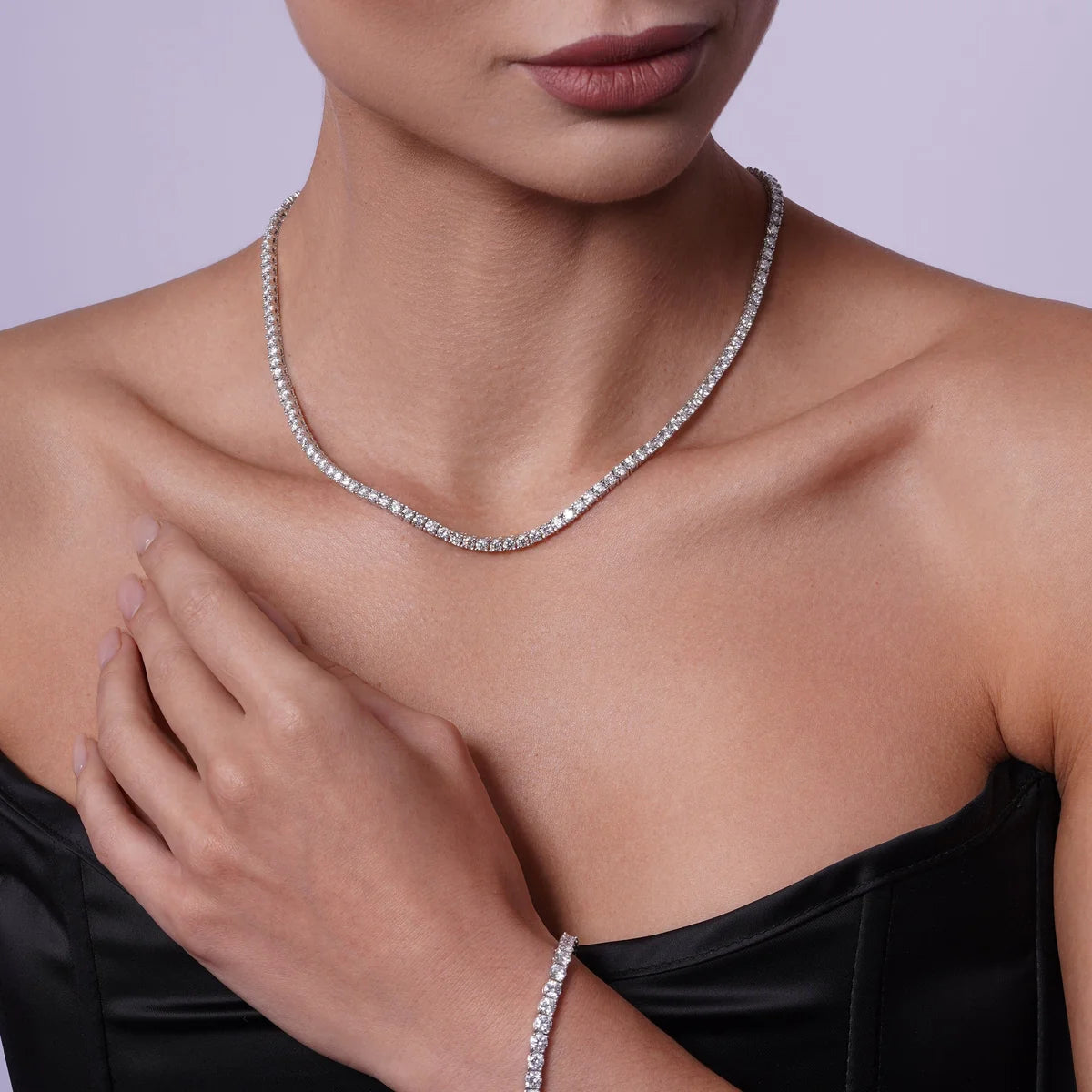 The Celeste Moissanite Tennis Necklace