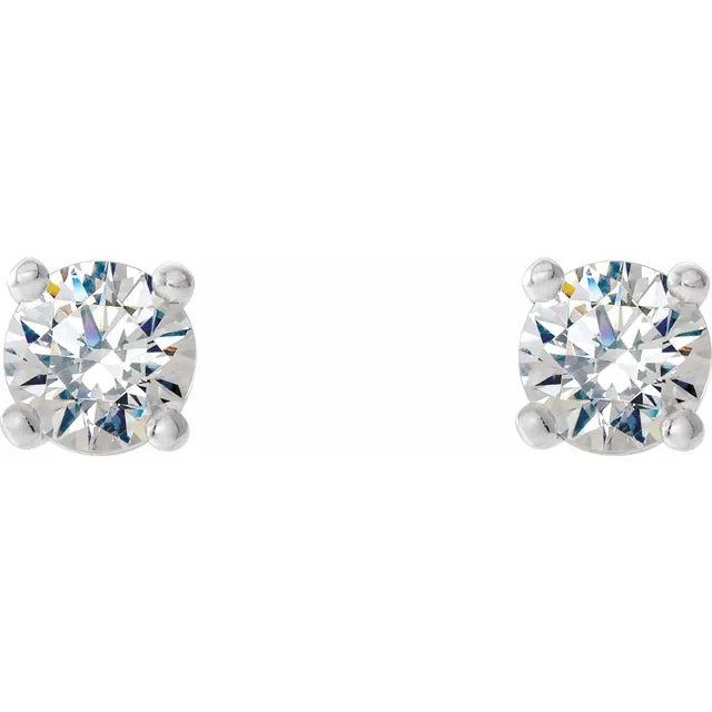 Lab-Grown Diamond 4-Prong Stud Earrings (Made-to-Order)